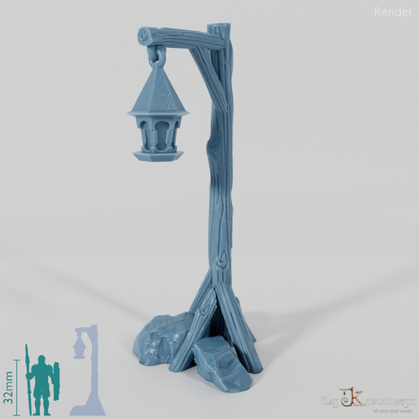 Laterne - Straßenlaterne an Holzmast 01