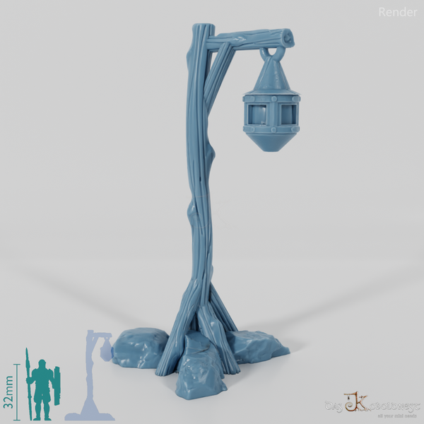 Laterne - Straßenlaterne an Holzmast 02