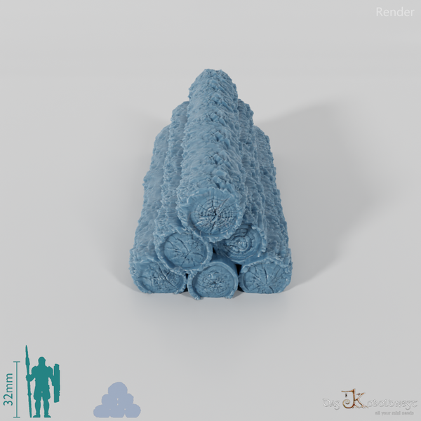 Gestapelte Baumstämme 01