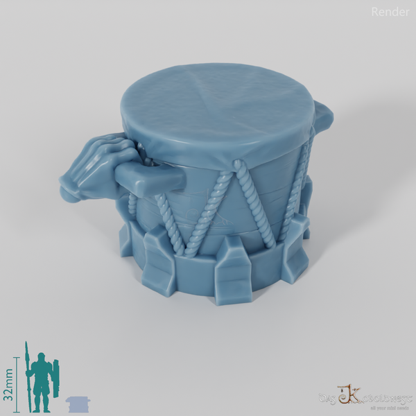 Halbork-Trommel mit Hand