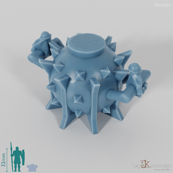 Halbork-Sprengsatz mit Händen