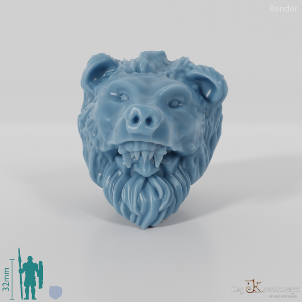 Zwergenkopf - Männlich mit Bärenkopf und kurzem Bart