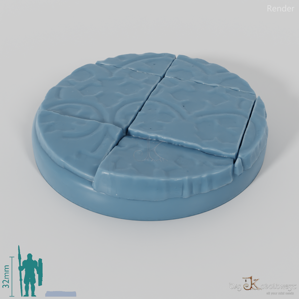 Bases mit verzierten Bodenfliesen (Rund)