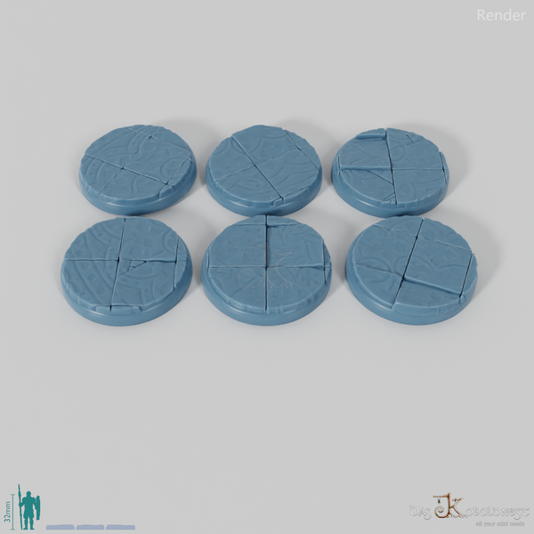 Bases mit verzierten Bodenfliesen (Rund)