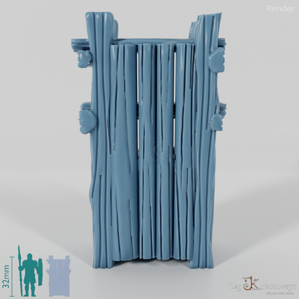 Regal - Rustikales schmales Regal 01