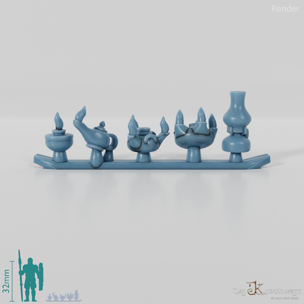 Lampe - Öllampen (Brennend)