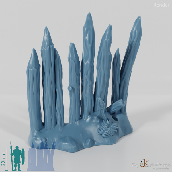 Angespitzte Holzpalisade 2