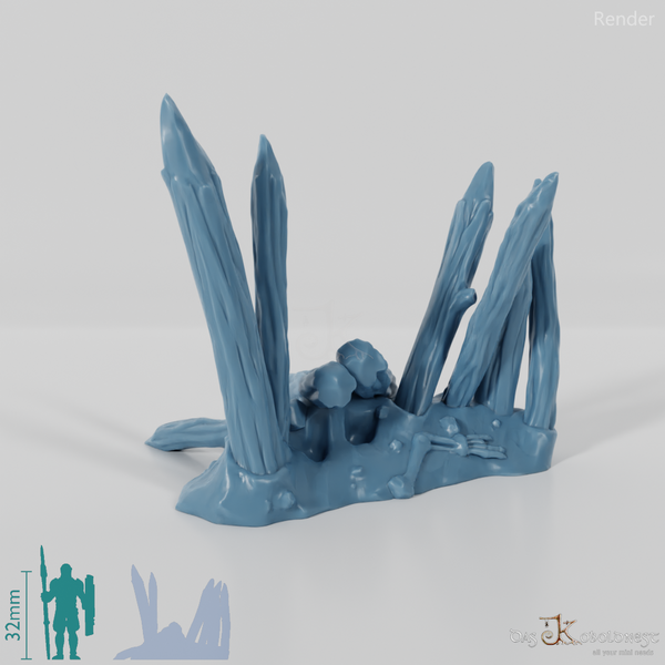 Zerstörte Holzpalisade