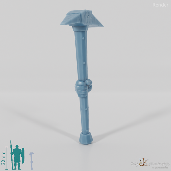 Zwergische Spitzhacke mit Hand