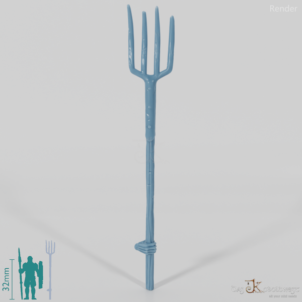 Geister-Mistgabel, hinten gegriffen mit Hand