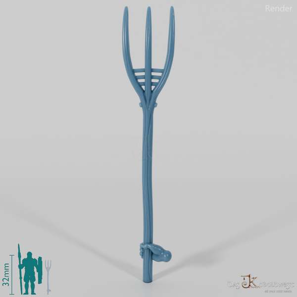 Halbling-Heugabel, unten gegriffen mit Hand