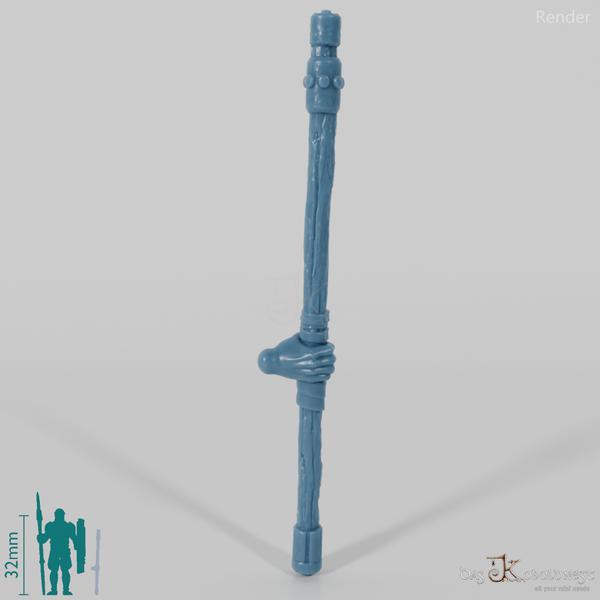 Halbling-Kampfstab mit Hand