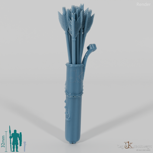 Halbling-Köcher mit Rückenbefestigung A