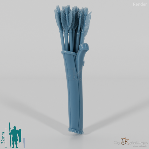 Halbling-Köcher mit Rückenbefestigung B