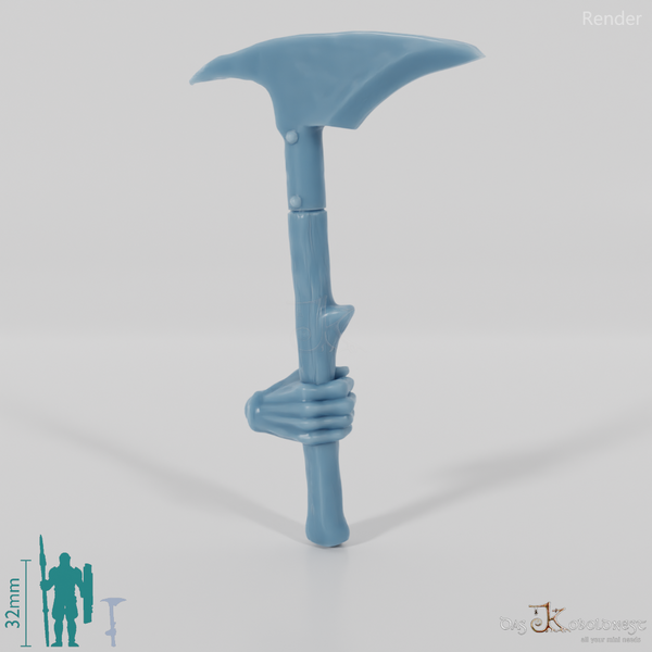 Halbork-Axt B mit Hand