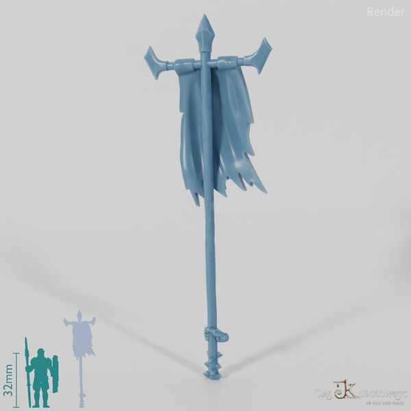 Halbork-Banner mit Hand (Zweihändig)