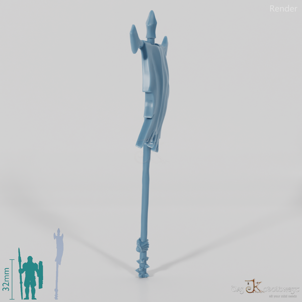 Halbork-Banner mit Hand (Zweihändig)