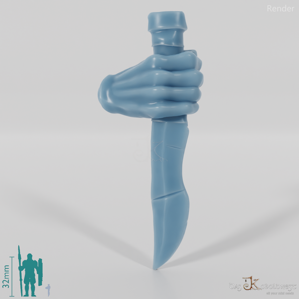 Halbork-Dolch mit Hand (Alternativpose)