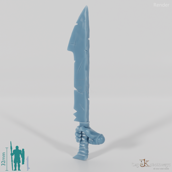 Halbork-Schwert C mit Hand