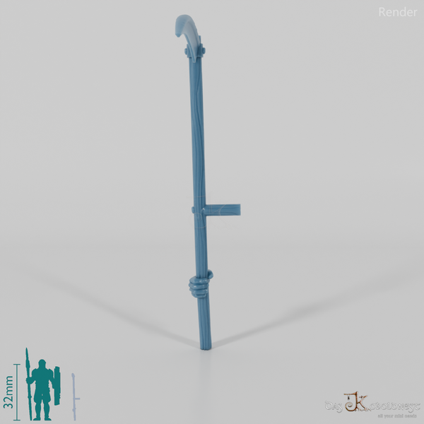 Halbling-Sense, unten gegriffen mit Hand