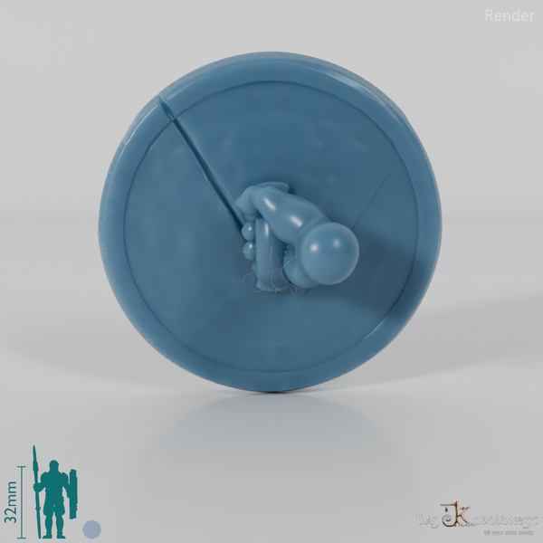 Halbling-Schild B mit Hand