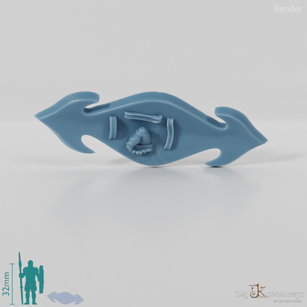 Elfenschild - Horizontal gehalten mit Hand