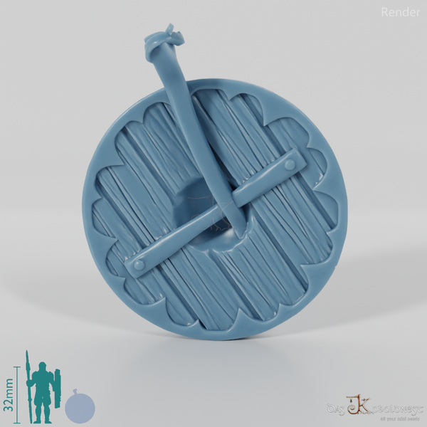 Reitervolk-Rückenschild mit Verzierungen