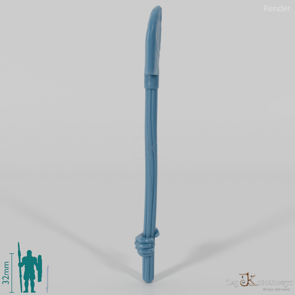 Halbling-Schaufel, unten gegriffen mit Hand