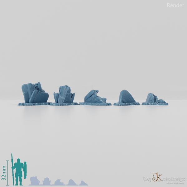 Säurezerfressene Felsbrocken