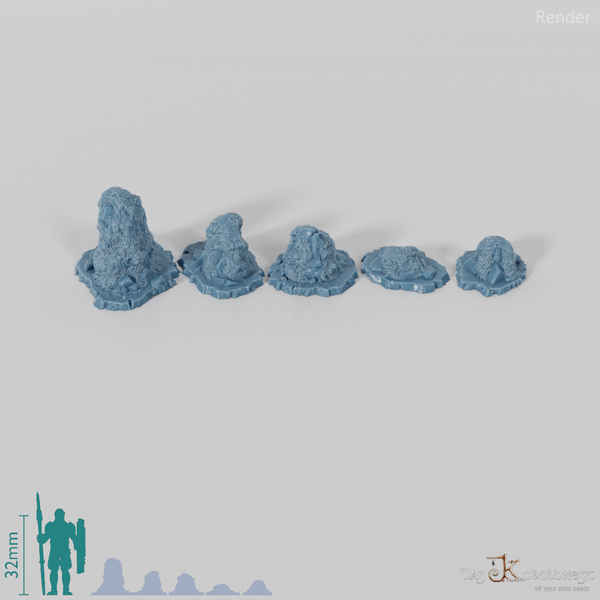 Grasbewachsene Steine