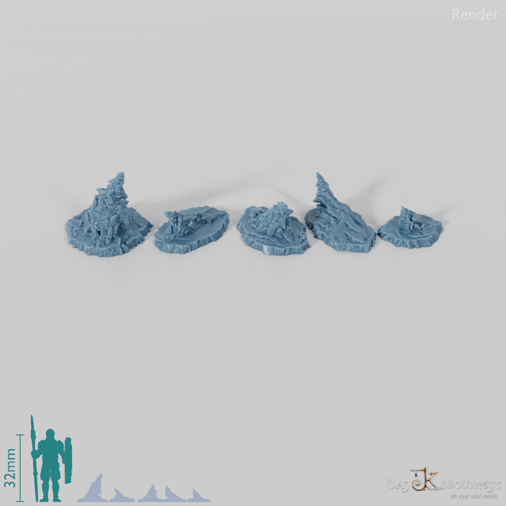 Frostige Stalagmiten