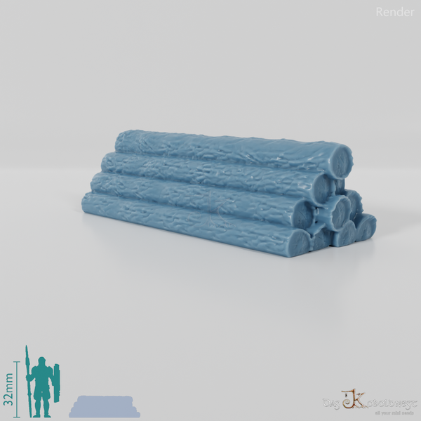 Gestapelte Baumstämme 02