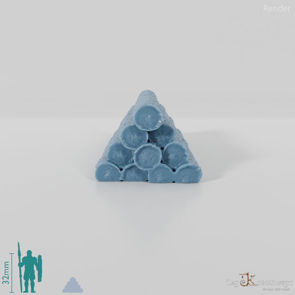 Gestapelte Baumstämme 02