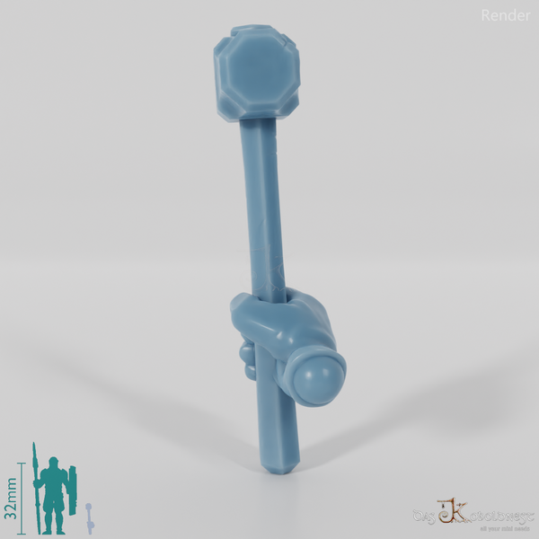 Zwergischer Schmiedehammer mit Hand