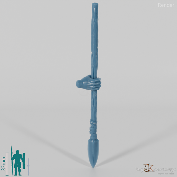 Halbling-Speer A mit Hand (Gesenkt)