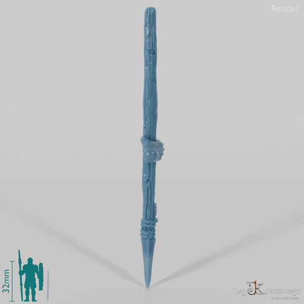 Halbling-Speer B mit Hand (Gesenkt)