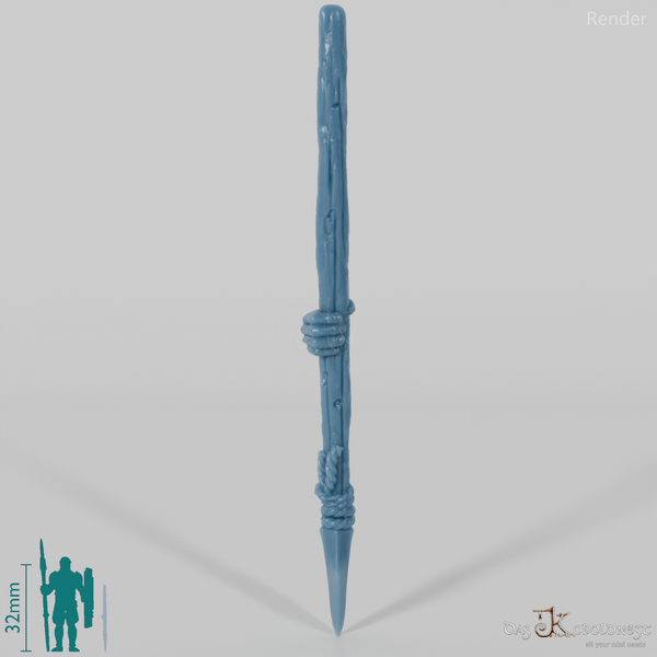 Halbling-Speer B mit Hand (Gesenkt)