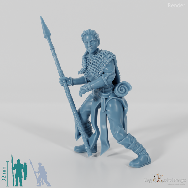 Waldläuferin mit Speer B