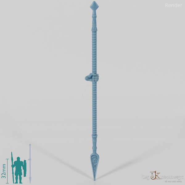 Reitervolk-Speer, Verziert 2 mit Hand (Gesenkt)