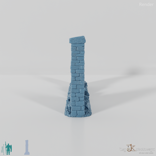 Steinerne Friedhofsmauer B0 - Zerstört