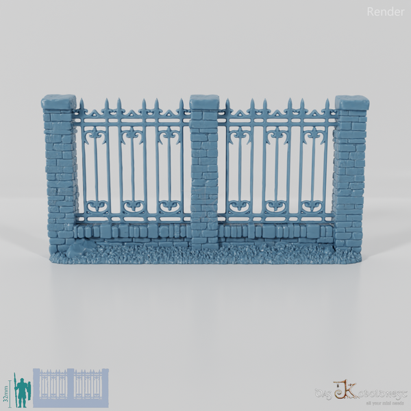 Zaun - Eiserner Friedhofszaun A1