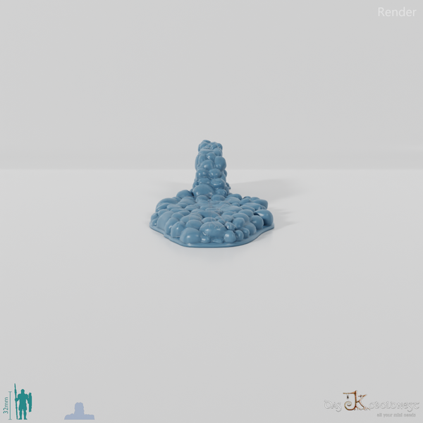 Mauer - Niedrige Natursteinmauer - Eingefallenes Mauerende