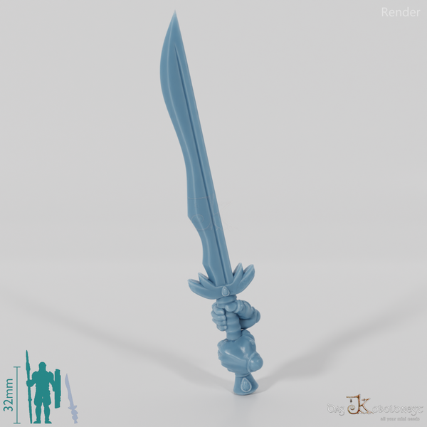 Elfenschwert - Elegantes Zweihandschwert mit Händen B