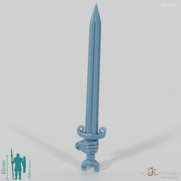 Reitervolk-Schwert 2 mit Hand