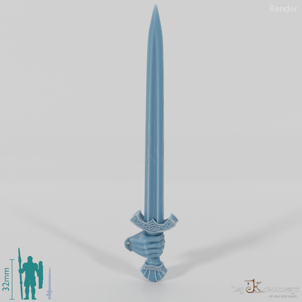 Reitervolk-Schwert, Verziert 2 mit Hand