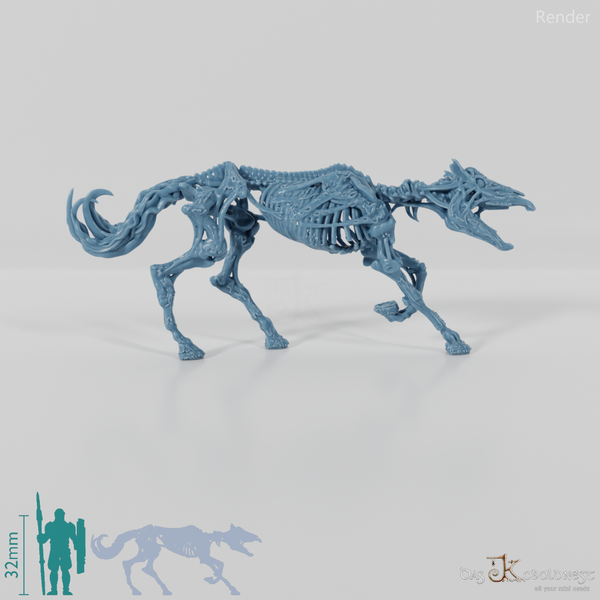 Wütendes Skelettpferd