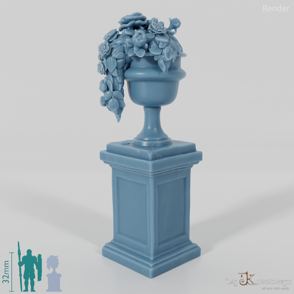 Topfpflanze - Blumentopf auf Podest